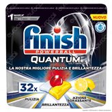 Finish Powerball Quantum Ultimate al Limone per Lavastoviglie - 32 Pastiglie