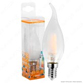 SkyLighting Lampadina LED E14 2W Candela Fiamma Frost Filamento - Colore : Bianco Caldo