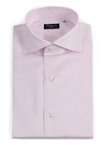 Shirt Napoli stripe pink single cuff cufflinks Finamore 1925 - Size : 42