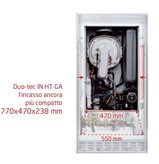 Caldaia Baxi Luna Duo-Tec in 24 HT GA a condensazione completa di kit scarico fumi - Kit Scarico Fumi : COASSIALE