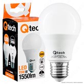 Qtech Lampadina LED E27 15W Bulb A60 - Colore : Bianco Naturale