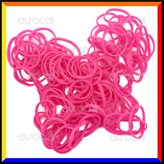 Loom Bands Elastici Colorati Rosa Fluo - Bustina da 600 pz