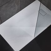 Piatto doccia in resina effetto pietra colore bianco - Rettangolare 90x140