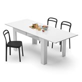 Mobili Fiver, Easy, Extendable dining table, High Gloss White, , Made in Italy