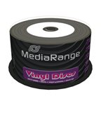 MediaRange 50 CD-R Vinyl Black dye Fullsurface Print 700MB 80 Min 52X, in cake - MR226