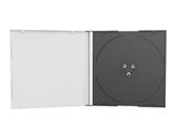 MediaRange Custodia Singola CD/DVD Trasparente Clear Black Tray Slim 5,2mm BOX21