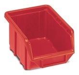 Contenitore porta minuterie in plastica di colore rosso impilabili 11,1x16,8x7,6 - Colore : Rosso, Set da : 1