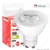 Century Dicro Shop 95 Lampadina LED GU10 6W Faretto Spotlight CRI ≥95 Dimmerabile - Colore : Bianco Caldo
