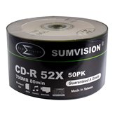 CD-R Sumvision ID Brand Logo 700MB 80 Minuti Shrink 52X Vergini Vuoti CD -R Originali Box