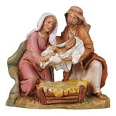 Statuine Presepe: Sacra Famiglia con S. Giuseppe, Maria e Gesù Bambino 12 cm Fontanini 593