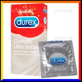 Preservativi Durex Contatto Ultra Sottile - Scatola 6 / 12 pezzi - Quantità : 12 Preservativi