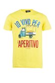 Coveri Collection T-shirt girocollo uomo in cotone made in Italy - L / Giallo
