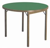 Tavolo da gioco in legno rotondo pieghevole. Mod. Moon - Misura tavolo : Rotondo diametro 100