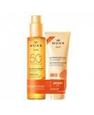 Nuxe Sun Duo Olio Solare SPF50 + Latte Doposole - Protezione solare molto alta per viso e corpo 150 ml + Latte doposole per viso e corpo 100 ml