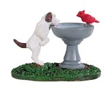 Lemax bird bath dog fountain