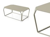 Tray 3 table basse rectangulaire en métal colorée - Couleurs : Pétrole