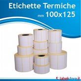 100x125 mm Rotolo etichette TERMICHE adesive bianco stampabile 500 pz