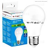 V-Tac VT-2007 Lampadina LED E27 7W Bulb A60 - Colore : Bianco Naturale