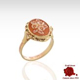 Hand Carved Italian School Cameo Ring