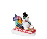 Lemax Sledding with frosty