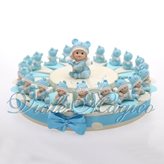 Torta Portaconfetti con Baby Tutina Celeste - ARTICOLO : Torta da 35 Pezzi