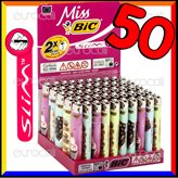 Miss Bic Medio Slim Fantasia Dolci - Box da 50 Accendini