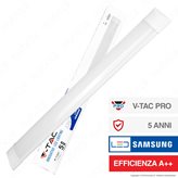 V-Tac VT-8-20 Tubo LED Prismatico Plafoniera 20W Lampadina 60cm Chip Samsung - SKU 662 / 663 / 664 - Colore : Bianco Naturale