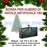 Borsa per Albero Natale decorazioni natalizie in PE manici cerniera 110x37x39cm