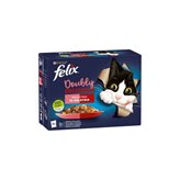 FELIX DOUBLY DELICIOUS SELEZIONI MISTE (12 X 85 gr) - Ricette irresistibili per gatti con combinazione di due gusti