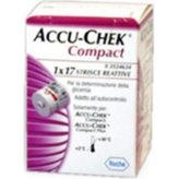 17 strisce per misuratore glicemia Accu Chek Compact Plus