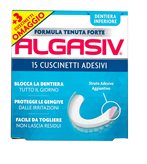 Algasiv Cuscinetti Adesivi per la dentiera inferiore 15 cuscinetti adesivi + 3 omaggio
