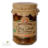 Olive Verdi alla Calabrese Schiacciate con Nocciolo 530 gr