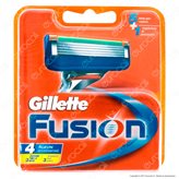 Gillette Fusion Ricarica di 4 Testine per Tutti i Rasoi Gillette Fusion