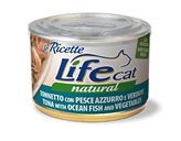 Life cat natural tonnetto con pesce azzurro e verdure 150 gr