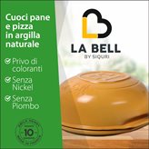 Regalo: Cuoci pane - Cuoci pizza laBell by siQuri in argilla naturale - diametro 32 cm