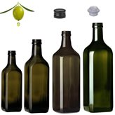 Bottiglie Marasca per olio in vetro  con tappo