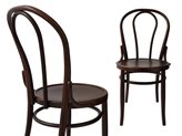 Thonet 01 klassischer Stuhl aus Holz - Modell : Thonet 01, Sitz : Wienerstroh, Farbe : SE605 Nussbaum Mittel