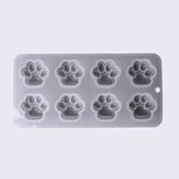 Stampo 3D con la forma di 8 impronte di gatto (8 forme)