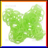 Loom Bands Elastici Perlinati Colorati Verde - Bustina da 300 pz LB29