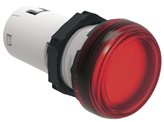 Indicatore luminoso monoblocco foro 22mm 230V AC rosso Lovato LPMLM4