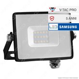 V-Tac PRO VT-10 Faro LED SMD 10W Ultrasottile Chip Samsung da Esterno Colore Nero - SKU 424 / 425 / 426 - Colore : Bianco Caldo