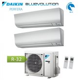 Ultima Versione Climatizzatore Condizionatore Dual Split DAIKIN EU R32 - Perfera 9+9 - 2MXM50A + 2x FTXM25R 9000+9000