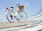 City Retrò Klassisches Vintage Fahrrad für Damen - Farben : Creme, Cestino : Mit Korb
