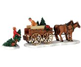 Lemax christmas tree wagon, set of 2
