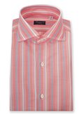 Regular shirt in pink multi-stripe cotton Napoli Finamore 1925 - Size : 42