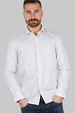 Coveri Collection Camicia da uomo con microfantasia a contrasto - M / Blu