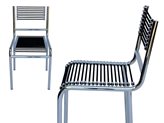 René Herbst 301 sedia con struttura di metallo con lacci elastici - Colore : Nero