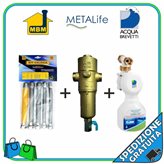 Caldaia Kit installazione Defangatore Magnetico METALife + Allacciamento MBM + Pompa Anticalcare Acqua Brevetti PM009