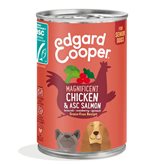 Edgard &amp; Cooper Umido per Cani Senior Pollo e Salmone con Broccoli e Mirtilli Rossi e Spinaci 400g
