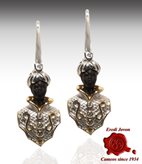 Moretto veneziano orecchini argento bianco o dorato - Metallo : Argento Dorato